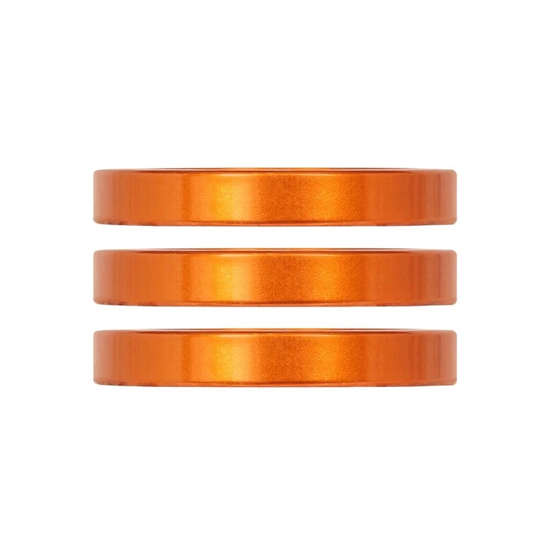 iRiX Headset Spacer 1-1/8 Height: 5mm Aluminum Orange 3pcs