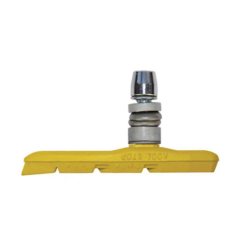 Thinline Cantilever Brake Pads Threaded posts Rubber Yellow Pair