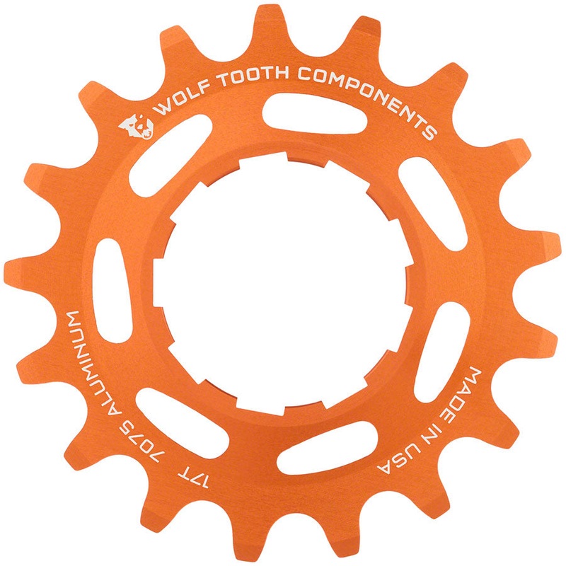Single Speed Aluminum Cog – 17t Compatible 3/32″ Chains Orange