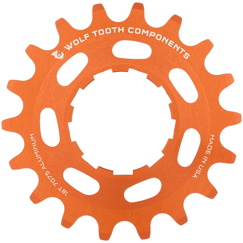 Single Speed Aluminum Cog – 18t Compatible 3/32″ Chains Orange