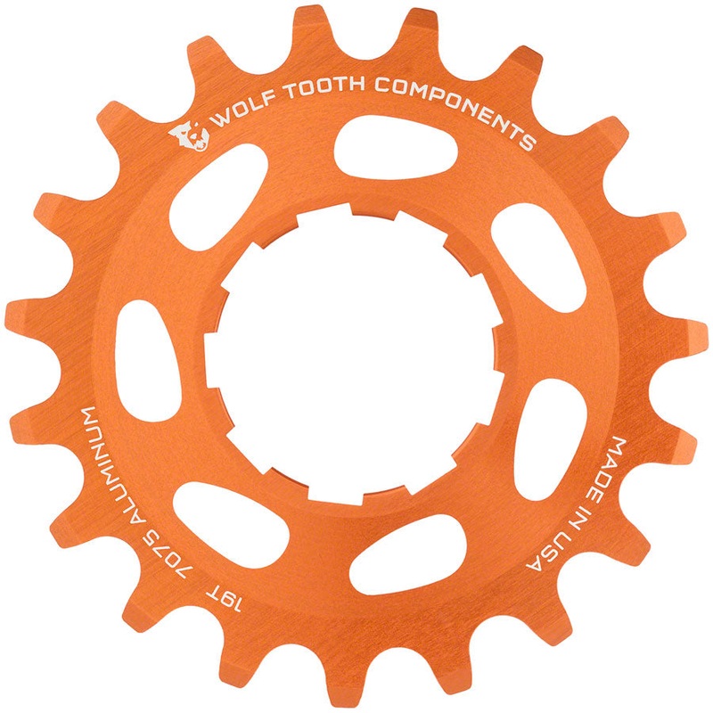 Single Speed Aluminum Cog – 19t Compatible 3/32″ Chains Orange