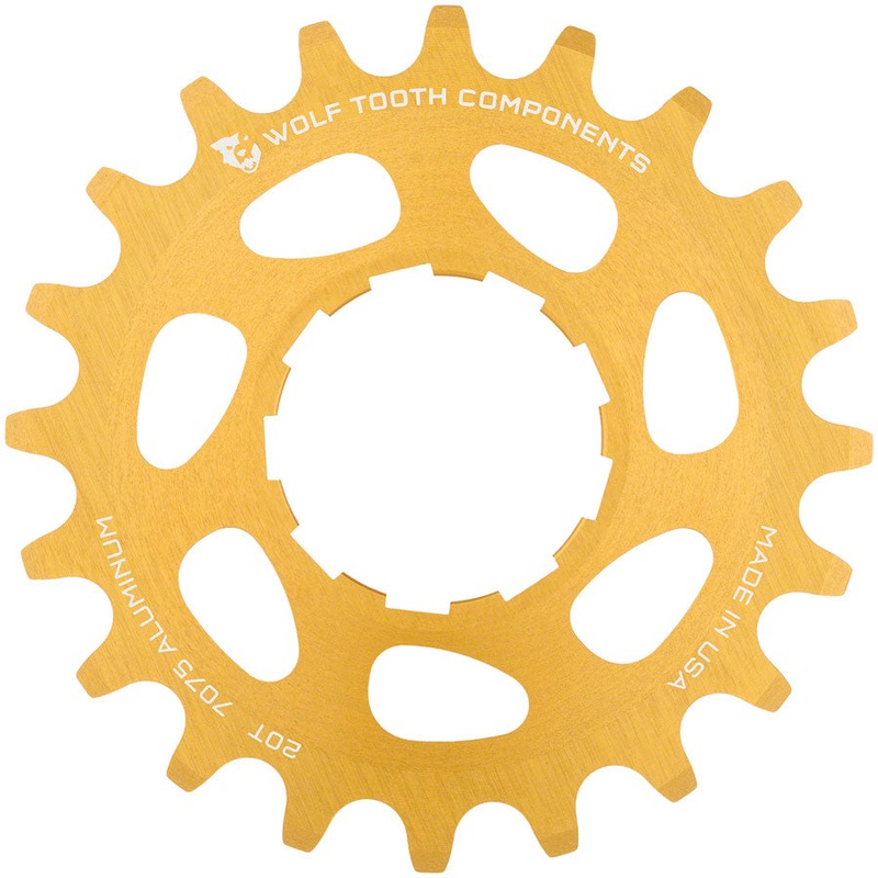 Single Speed Aluminum Cog – 20t Compatible with 3/32″ Chains Gold