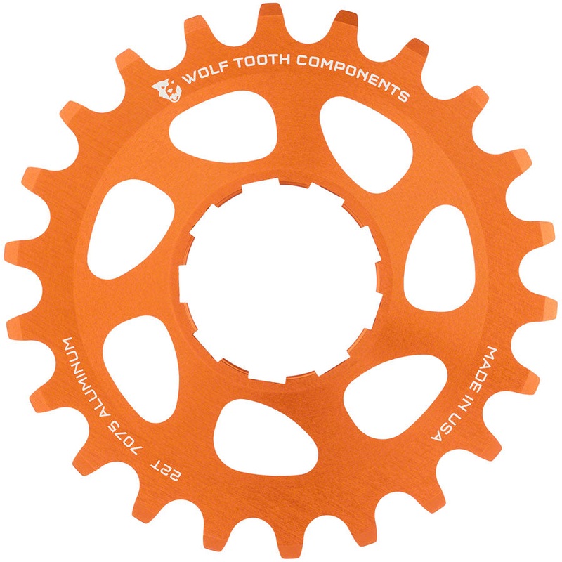 Single Speed Aluminum Cog – 22t Compatible 3/32″ Chains Orange