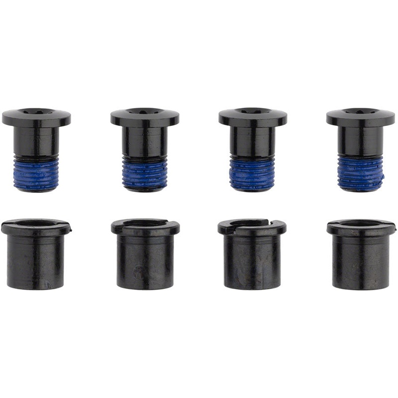 Chainring Bolt Pack Set of 4 12.5mm Bolt/Nut Black