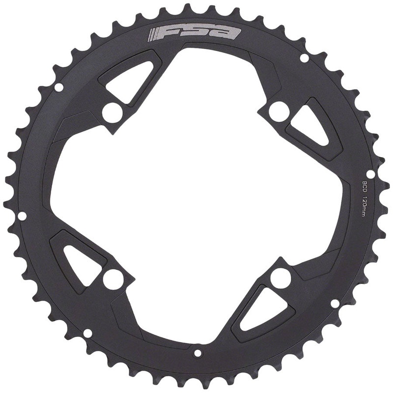 Gossamer Pro ABS Road Chainring – 50t Outer Ring 120mm BCD 4-Bolt Aluminum N11 BLK