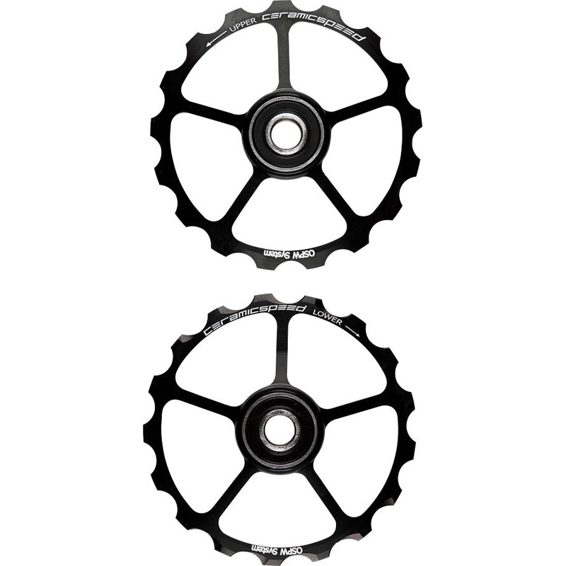 Oversized Pulley Wheels – 17 tooth Alloy Wheels Black
