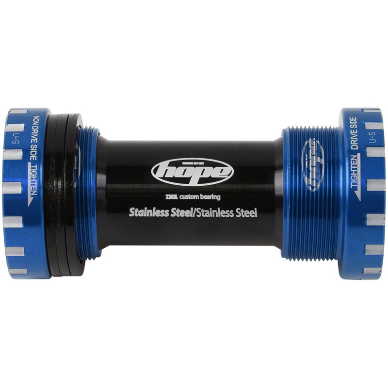BSA Threaded Bottom Bracket – 68/73mm For 24mm Spindle Stainless Blue