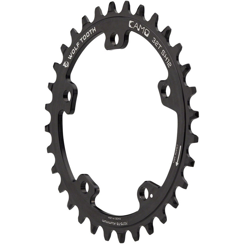 CAMO Aluminum Chainring – 30t  CAMO Mount Requires 12-Speed Hyperglide+ Chain BLK