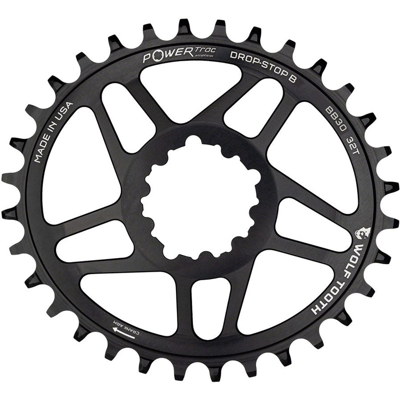 Elliptical Direct Mount Chainring – 32t SRAM Direct Mount Drop-Stop B For SRAM BB30 Short Spindle Cranks 0mm Offset BLK