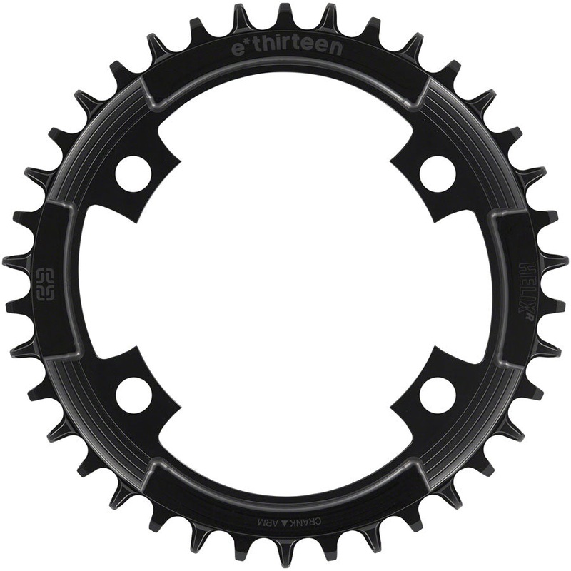 Helix R 107 BCD 4-Bolt Chainring – 40t 11/12-Speed 107BCD Black