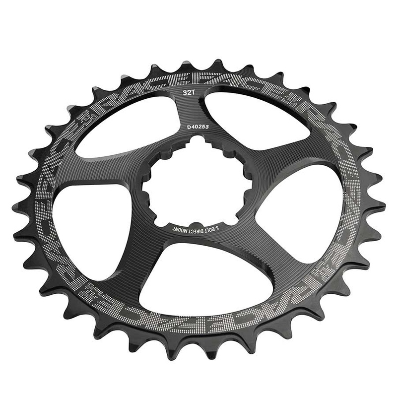 Narrow Wide Chainring: Direct Mount 3-Bolt Compatible 30t Black
