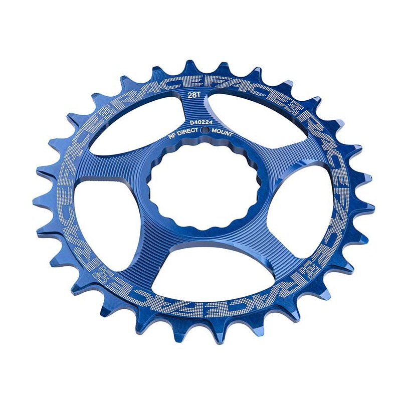 Narrow Wide Chainring: Direct Mount CINCH 28t Blue