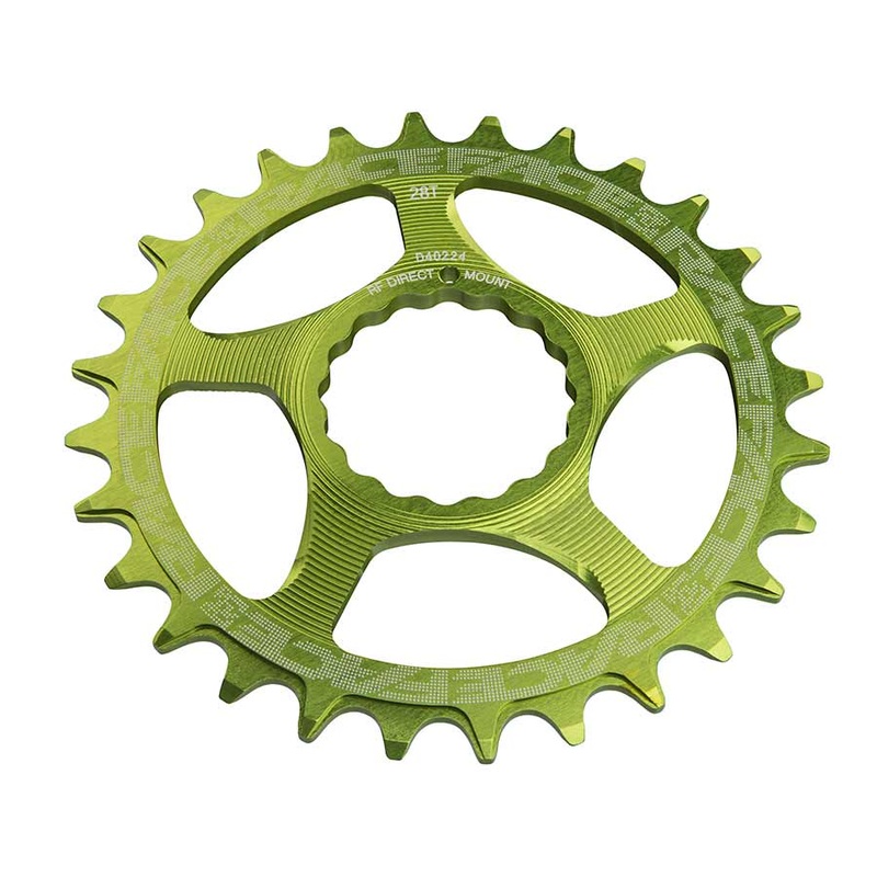 Narrow Wide Chainring: Direct Mount CINCH 28t Green
