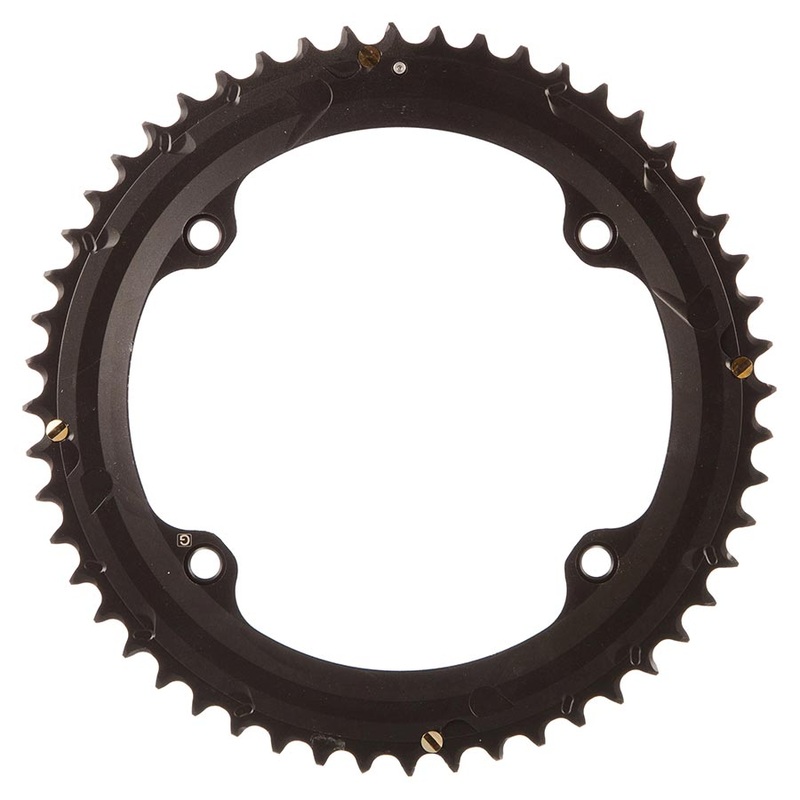 Record 12 Chainring Teeth: 52 Speed: 12 BCD: 145 Bolts: 4 Outer Aluminum Black FC-RE952