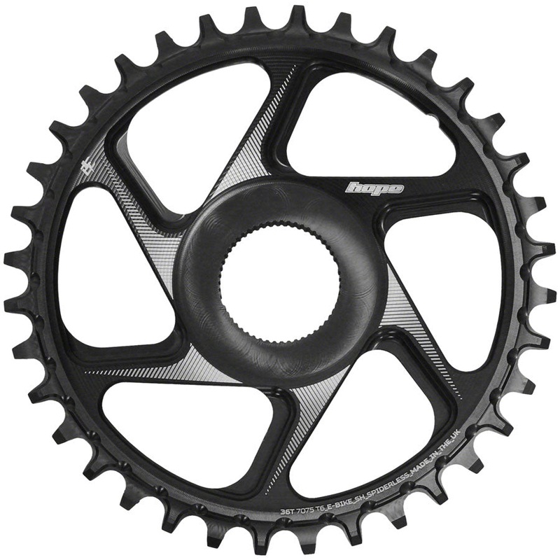 Spiderless Chainring –  36T R22  Ebike  Shimano  Black