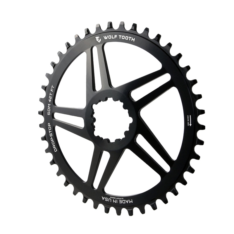 Direct Mount Chainring – 42t SRAM Direct Mount For SRAM 3-Bolt 6mm Offset Drop-Stop B Flattop Compatible BLK