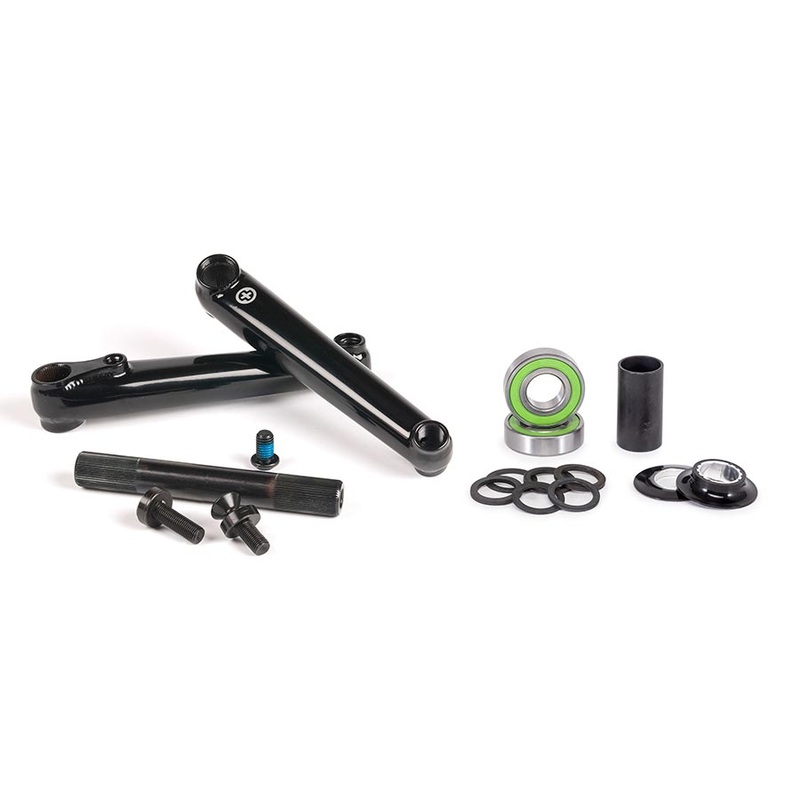 Plus Metron48 Crankset Spindle: 19mm 19mm 165mm Black BMX Set