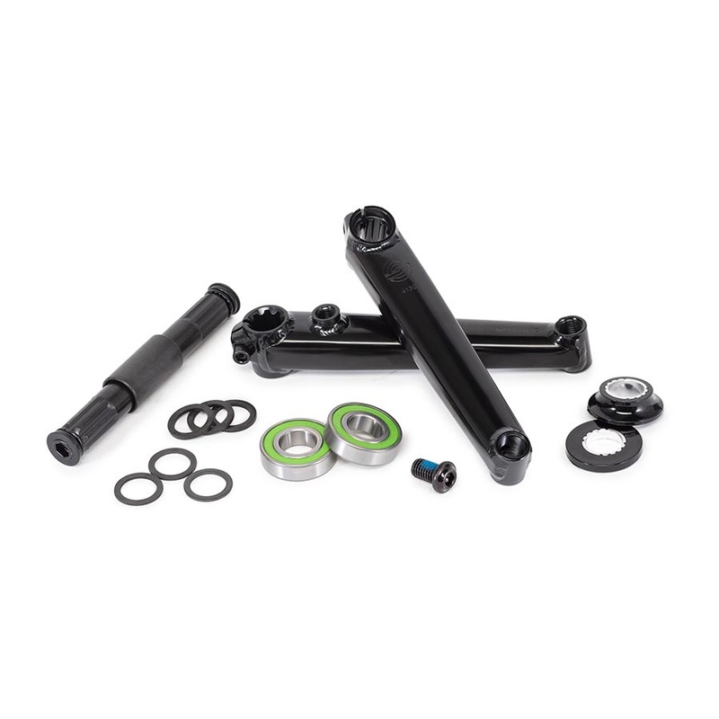 Revo Crankset Spindle: 19mm 19mm 165mm Black BMX Set
