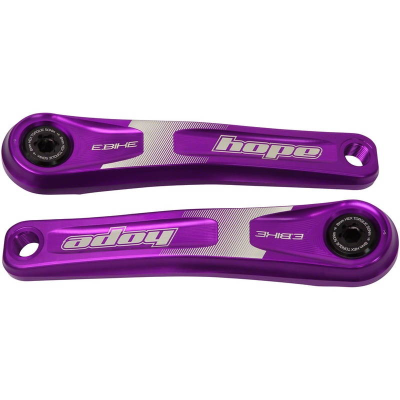 Ebike Crank Arm Set – 155mm ISIS Standard Offset Purple