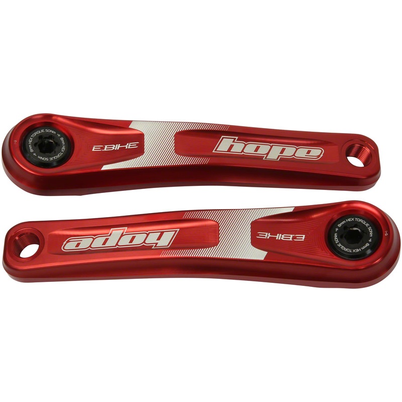 Ebike Crank Arm Set – 155mm ISIS Standard Offset Red