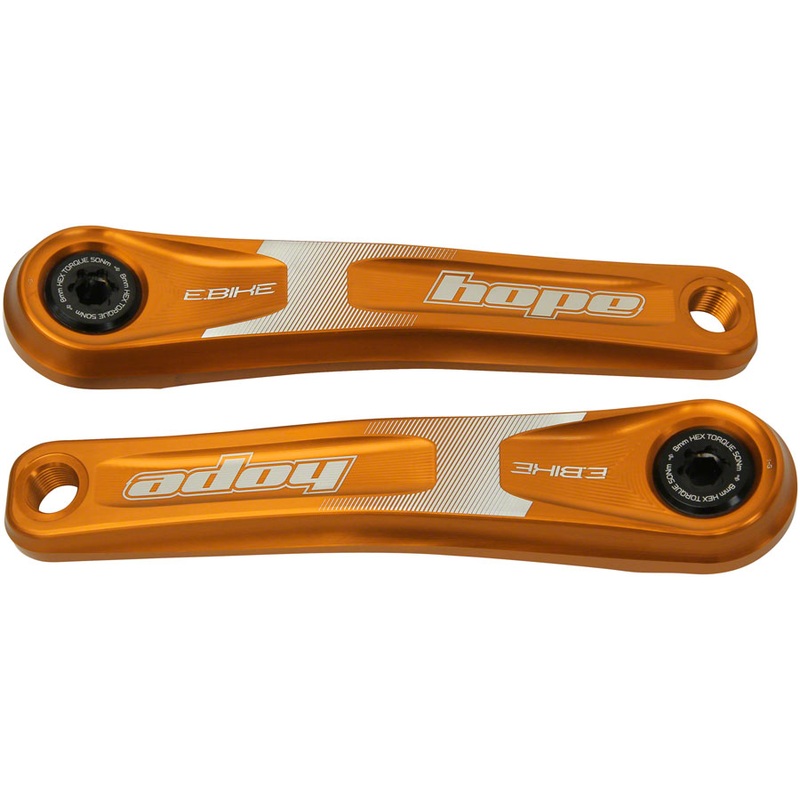Ebike Crank Arm Set – 165mm ISIS Standard Offset Orange