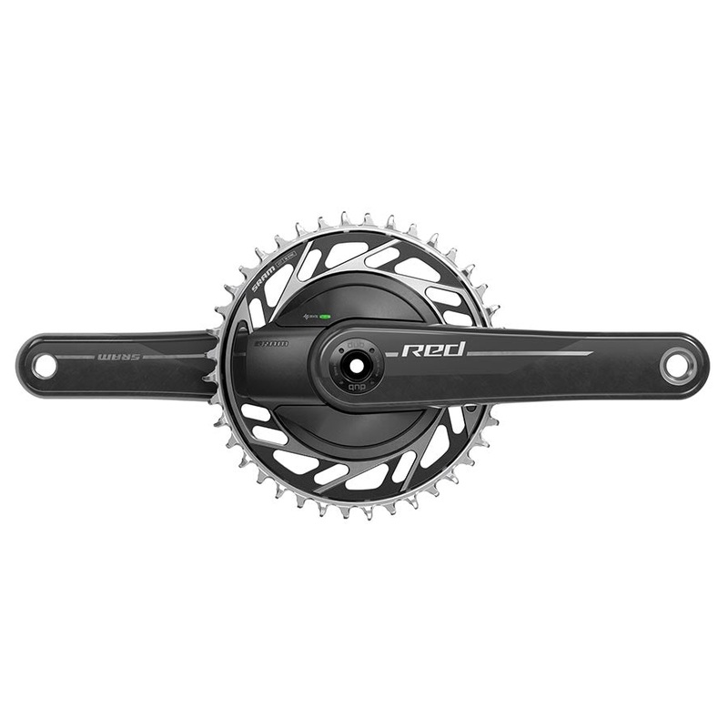 RED 1x XPLR AXS Power Meter Wide Crankset – 165mm 13-Speed 40t Threaded Mount 8-Bolt PM Spider DUB Spindle Natural Carbon E1