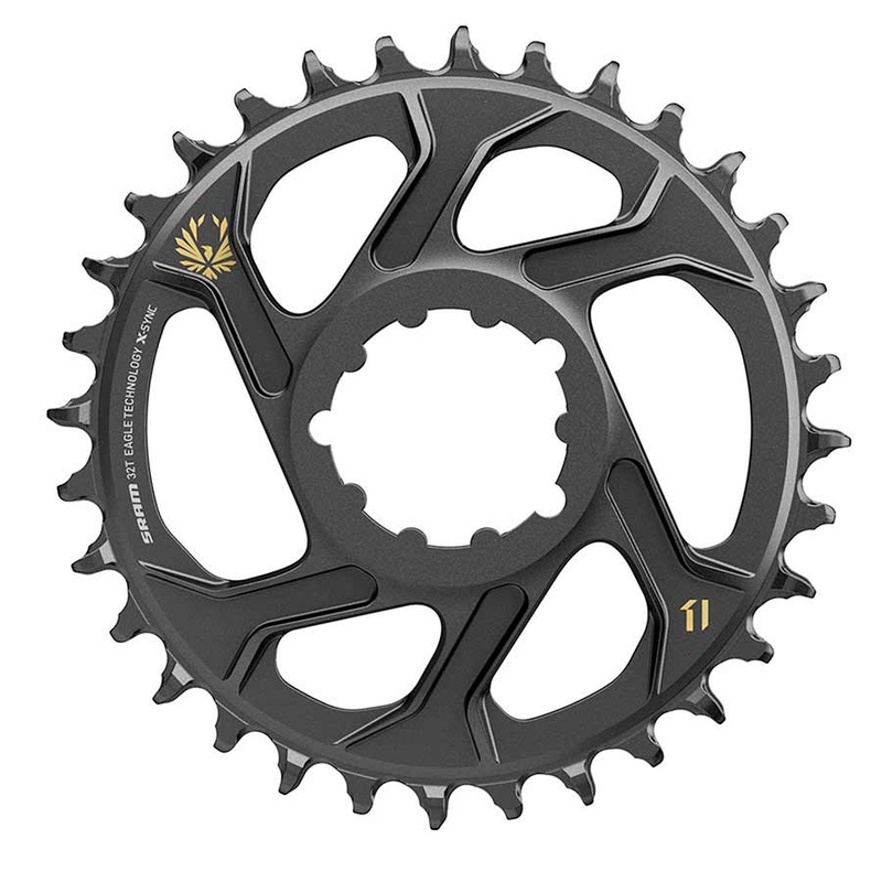 X-Sync 2 Eagle SL Direct Mount Chainring 34T Boost 3mm Offset BLK Gold Logo