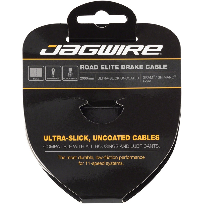 Elite Ultra-Slick Brake Cable 1.5x2000mm Polished Slick Stainless SRAM/Shimano Road