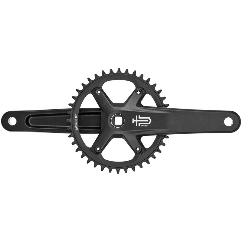 Sword BLK 1x Crankset – 175mm 9/10-Speed 40t 110 Asym BCD JIS Square Taper Spindle Interface BLK