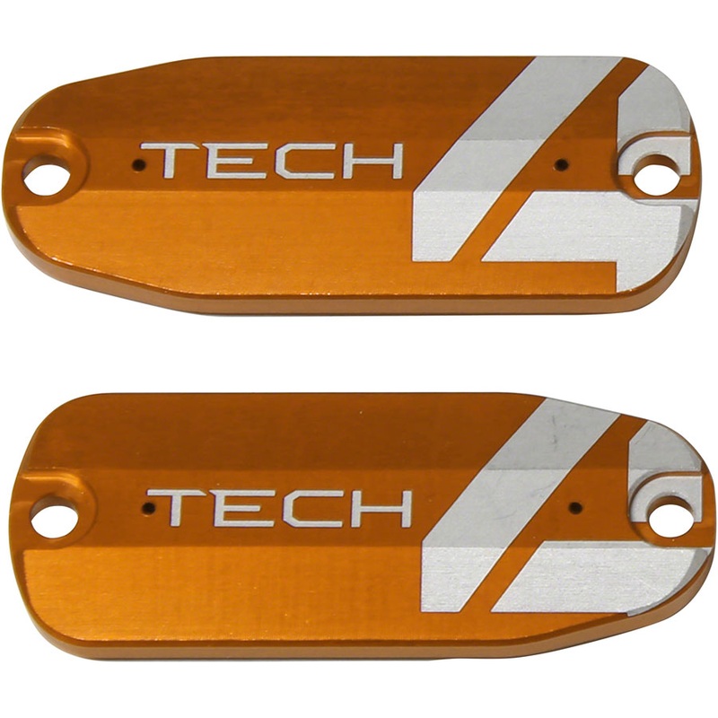 Tech 4 Brake Lever Reservoir Lid – Orange Pair