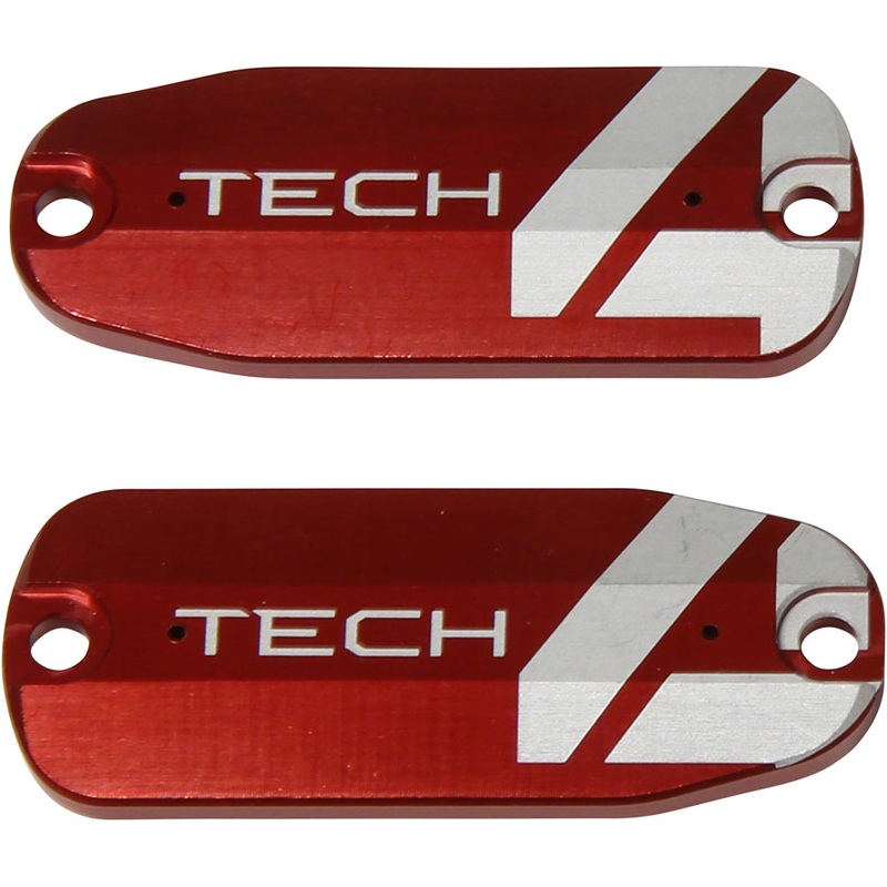 Tech 4 Brake Lever Reservoir Lid – Red Pair