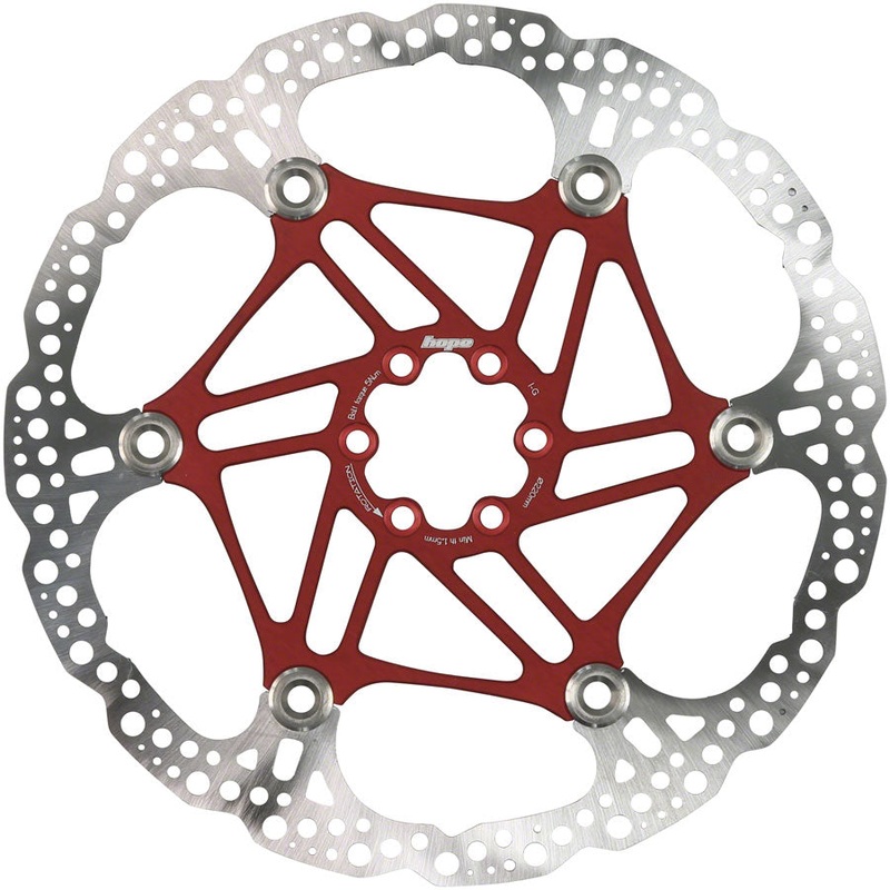 Floating Disc Brake Rotor – 220mm 6-Bolt Red