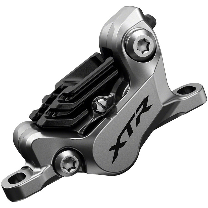 XTR BR-M9120 Disc Brake Caliper – Front Rear Post Mount 4-Piston Includes Finned Metallic Pads