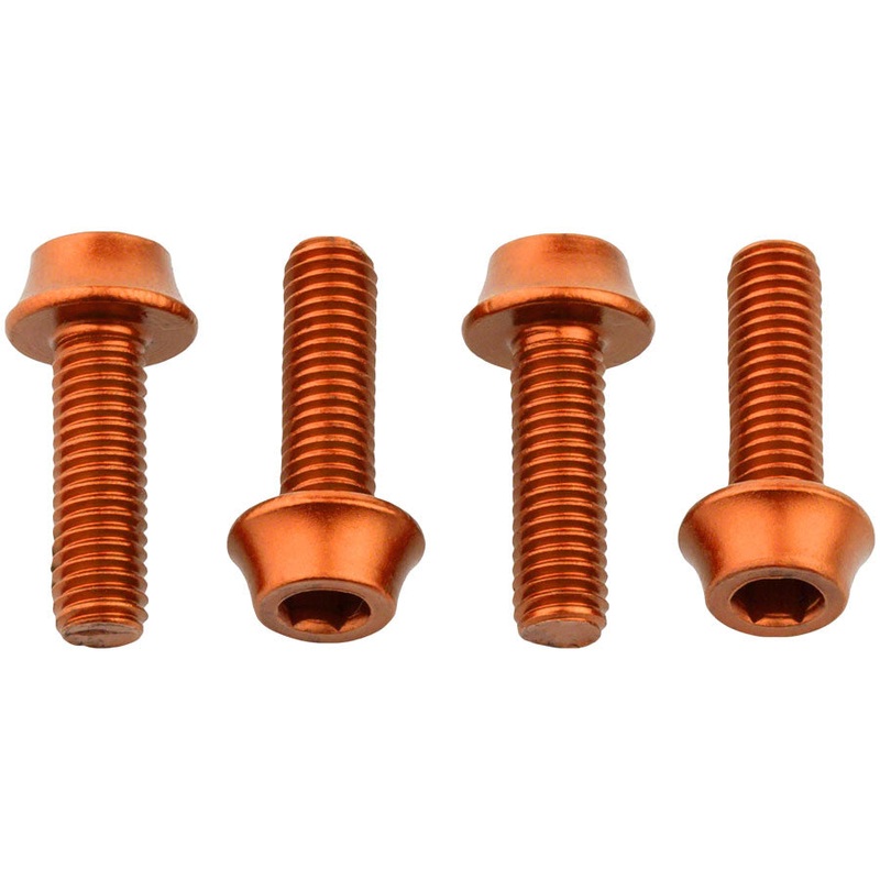 Water Bottle Cage Bolts – Set/4 Aluminum Orange