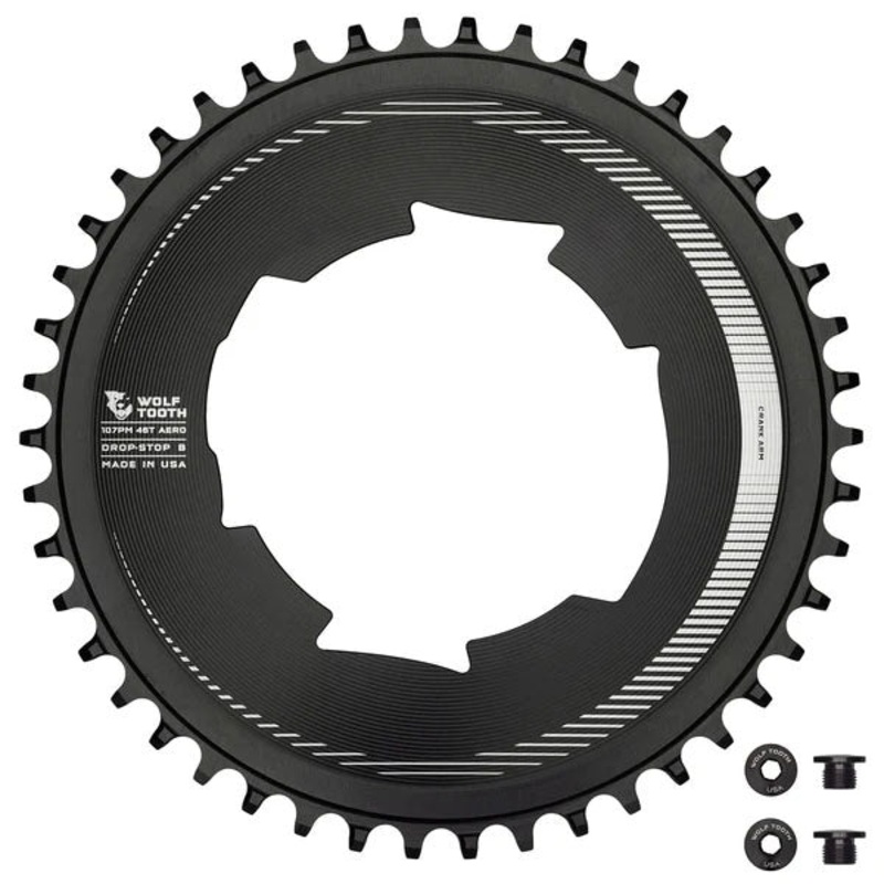 Components Aero Chainring 107 BCD Drop-Stop B 46T Blk