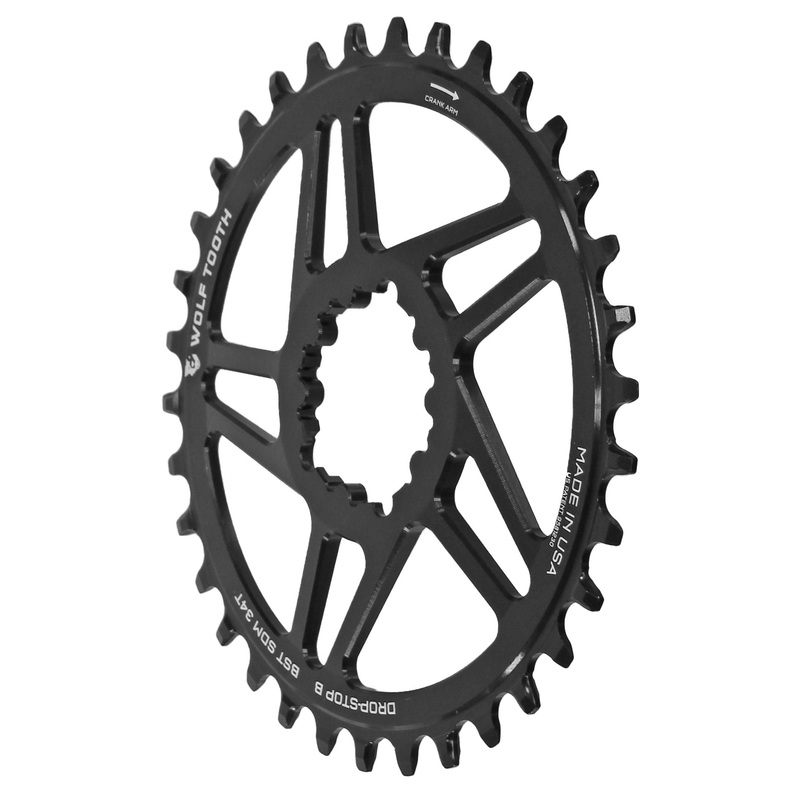 Direct Mount Chainring – 34t SRAM Direct Mount Drop-Stop B For SRAM 3-Bolt Boost Cranks 3mm Offset BLK