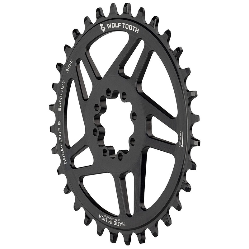 Elliptical Direct Mount Chainring – 32t SRAM Direct Mount Drop-Stop B For SRAM 3-Bolt Boost Cranksets 3mm Offset BLK