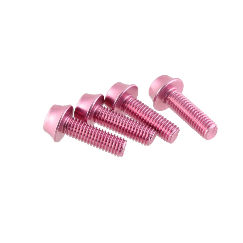 Water Bottle Cage Bolts – Set/4 Aluminum Pink