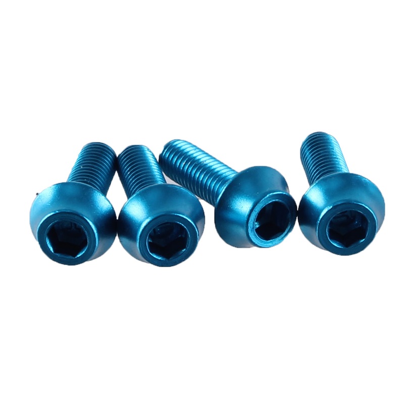 Water Bottle Cage Bolts – Set/4 Aluminum Teal