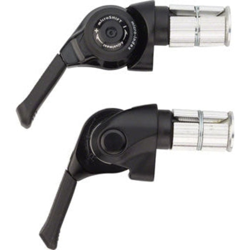 Bar End Shifter Set 10-Speed Mountain Double/Triple Shimano Compatible BLK
