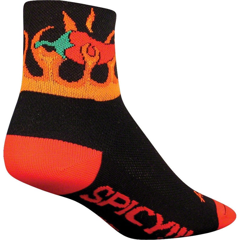 Classic Spicy Bike Socks – Black/Red Black/Red Small / Medium