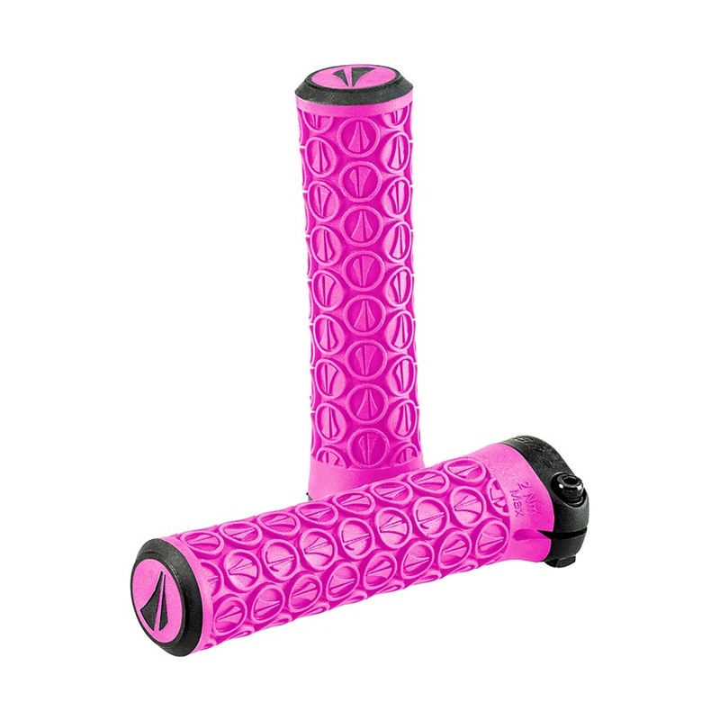 Slater Jr Lock-On MTB Grips – Neon Pink/Blk