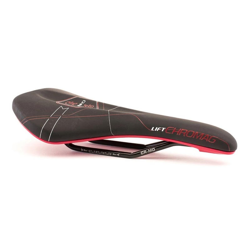 Lift Saddle Synth Top CrMo Rails – Black/Red