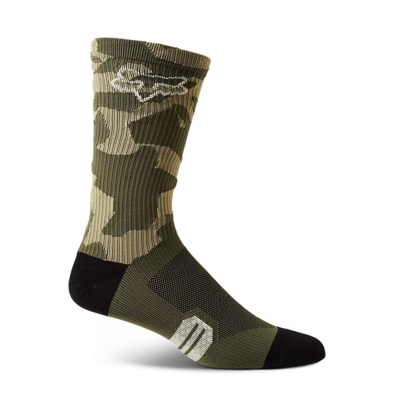 8″ Ranger Camo Mountain Bike Socks Green Camo Small / Medium