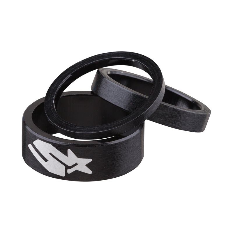 Bike Headset Spacer Kit 3/6/12mm – Black Black