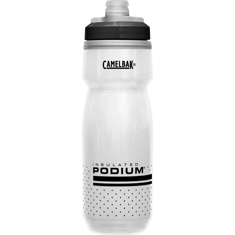 Podium Chill 21oz Bike Water Bottle – White/Black Clear 21oz