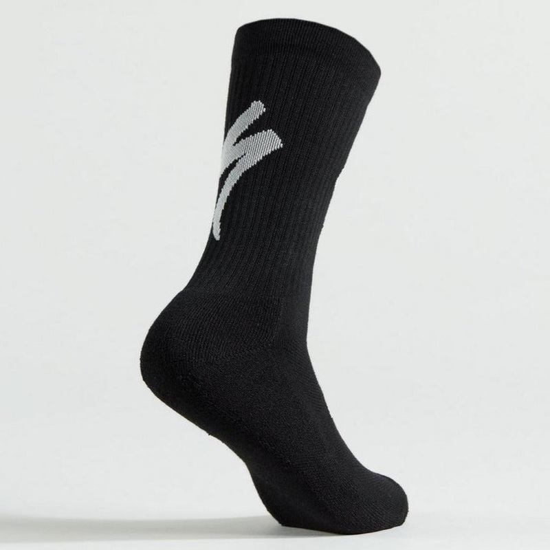 Techno MTB Tall Logo Socks Black/White Small