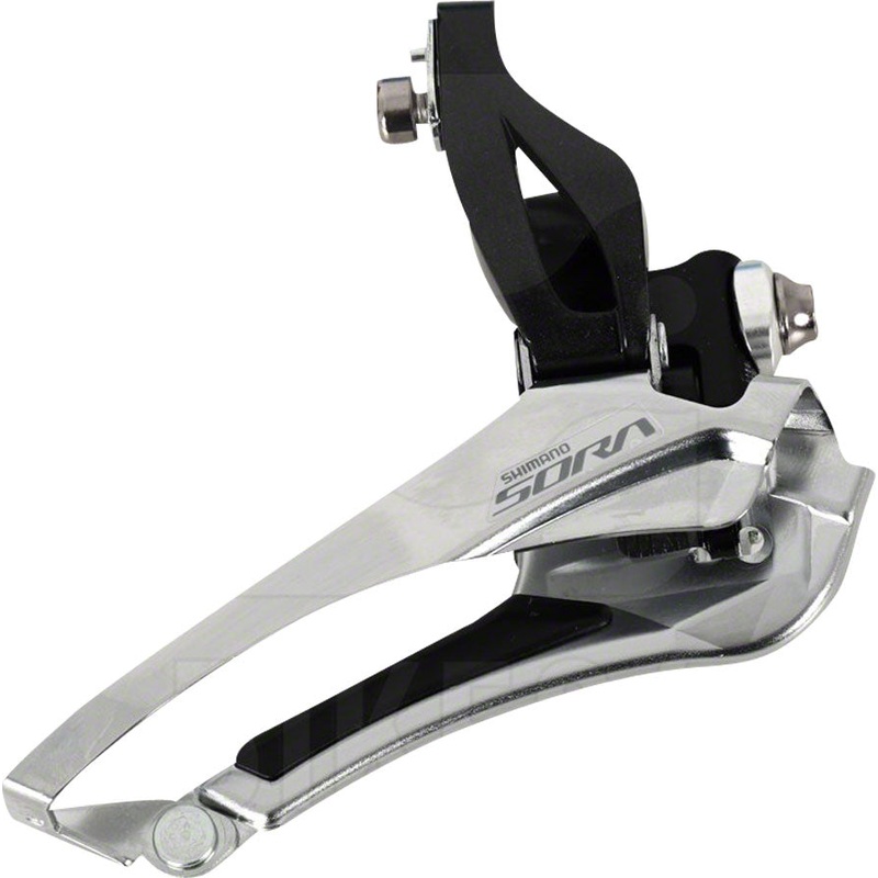 Sora FD-R3000 9-Speed Double Braze-On Front Derailleur only compatible Sora R3000 2x left shifter
