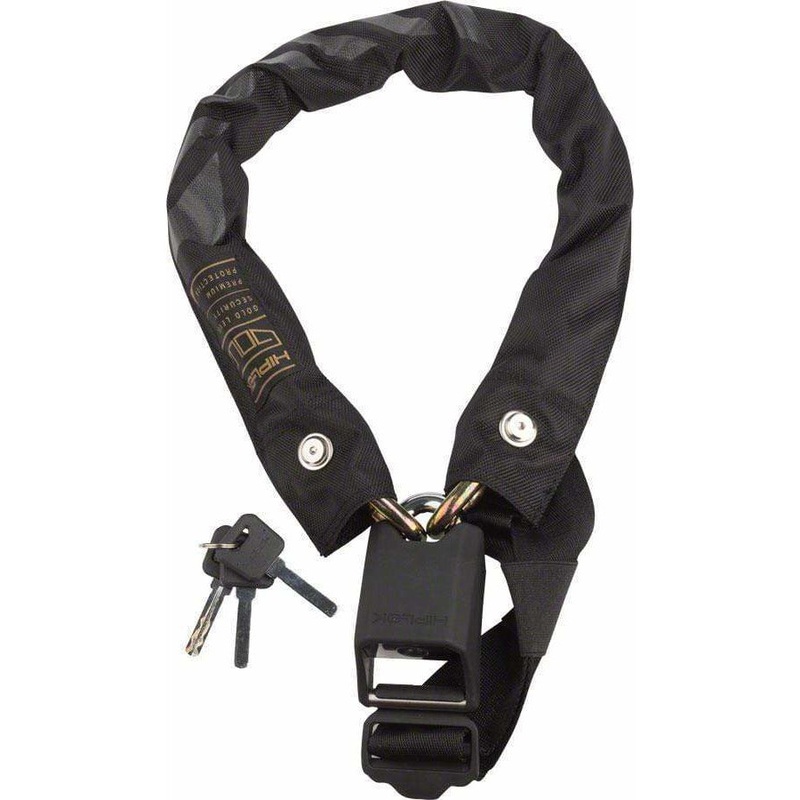 Gold Wearable Bike Chain Lock: All Black