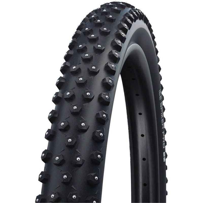 Ice Spiker Pro Winter-Studded Bike Tire – 26 x 2.1, Clincher, Wire, Black, Performance, RaceGuard, Winter, 361 Studs 26 x 2.1″